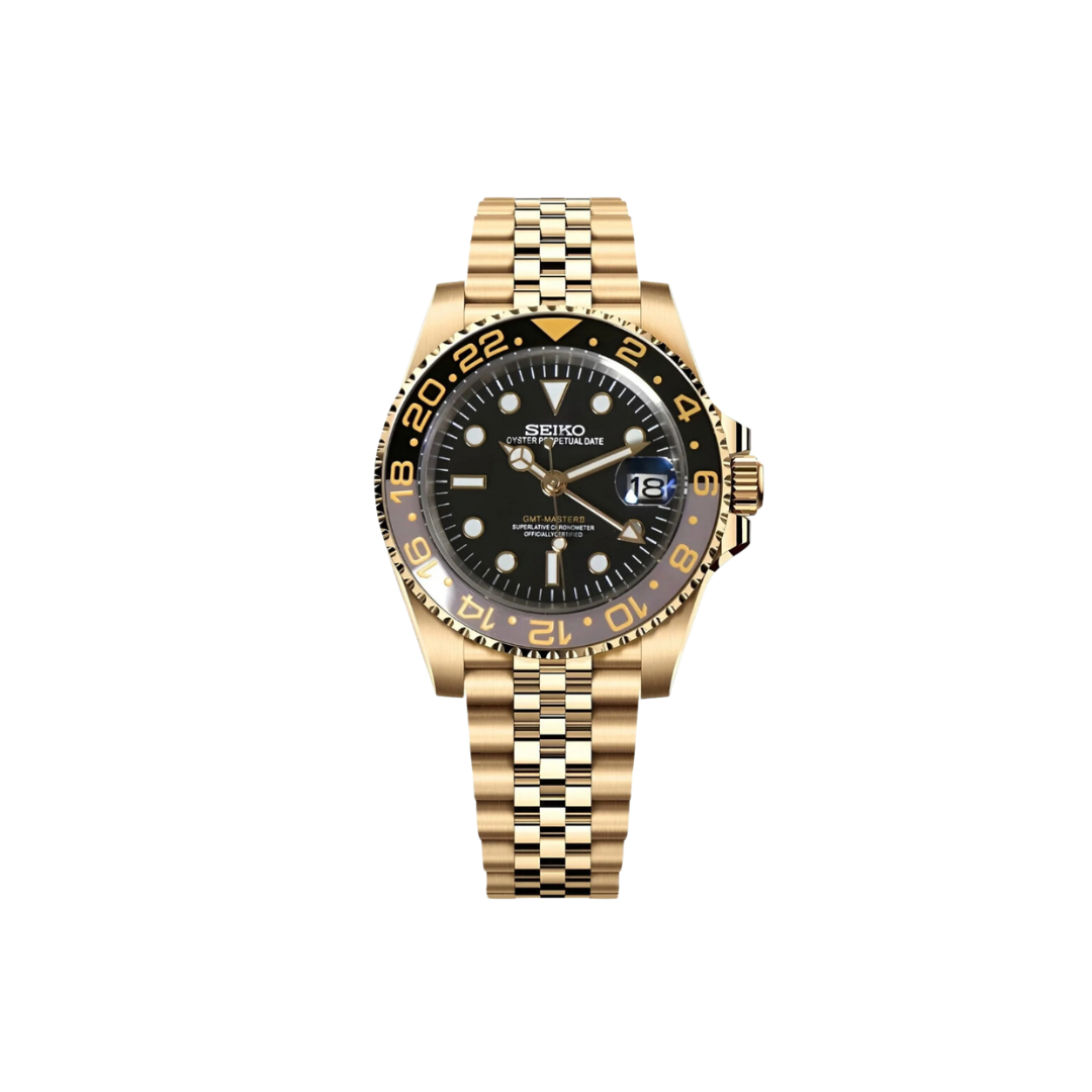SEIKOGMT GOLDEN HOUR MEN'S MOD WATCH