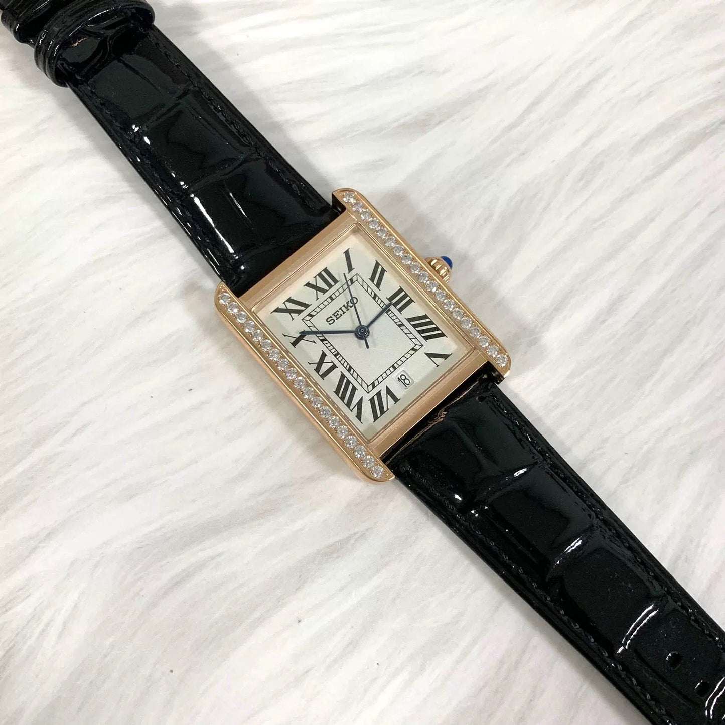 SEIKOTANK LADIES WHITE FACE (CLASSIC/ DIAMOND)