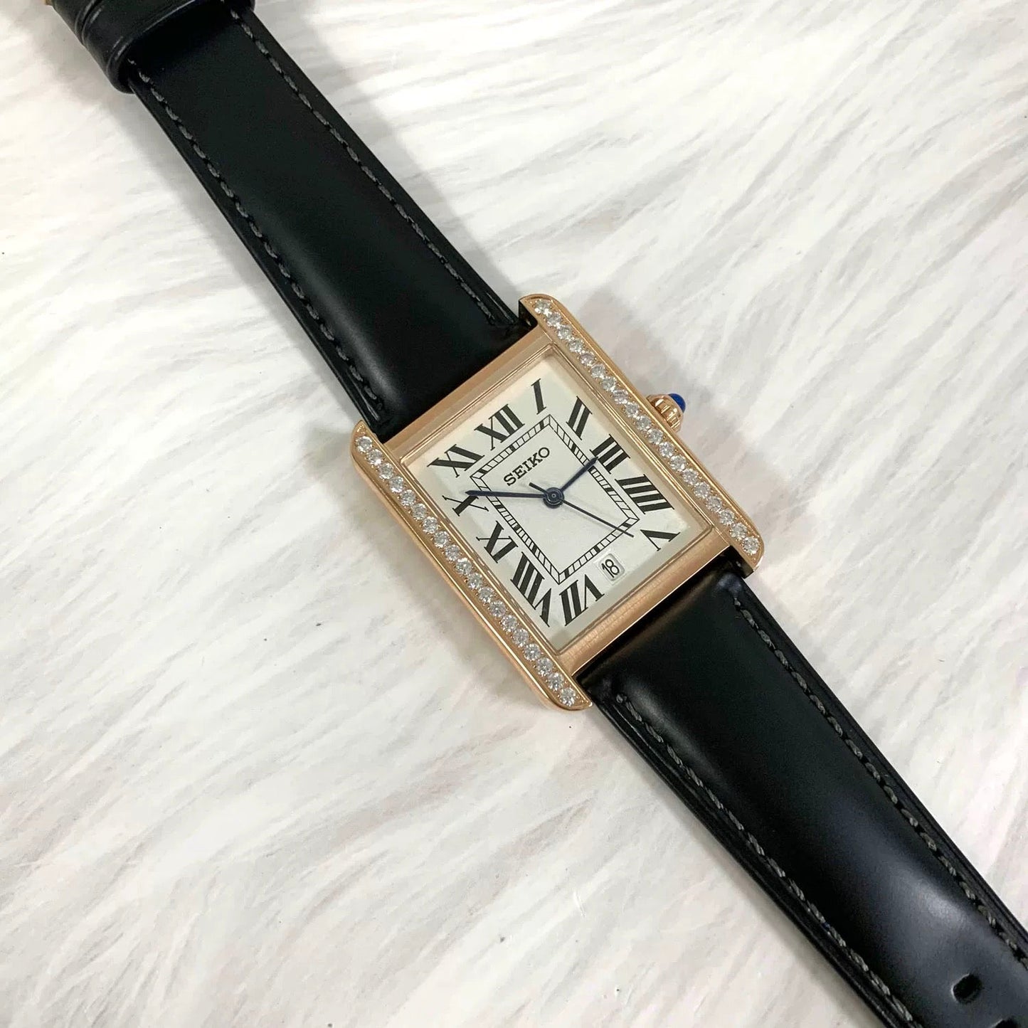 SEIKOTANK LADIES WHITE FACE (CLASSIC/ DIAMOND)