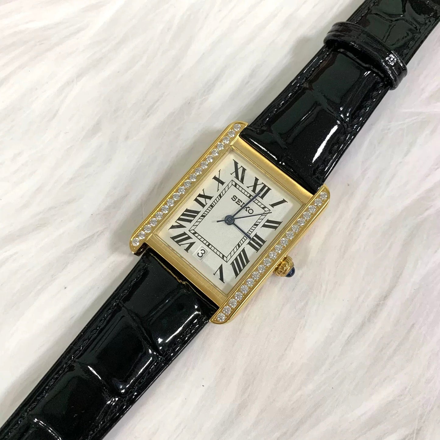 SEIKOTANK LADIES WHITE FACE (CLASSIC/ DIAMOND)