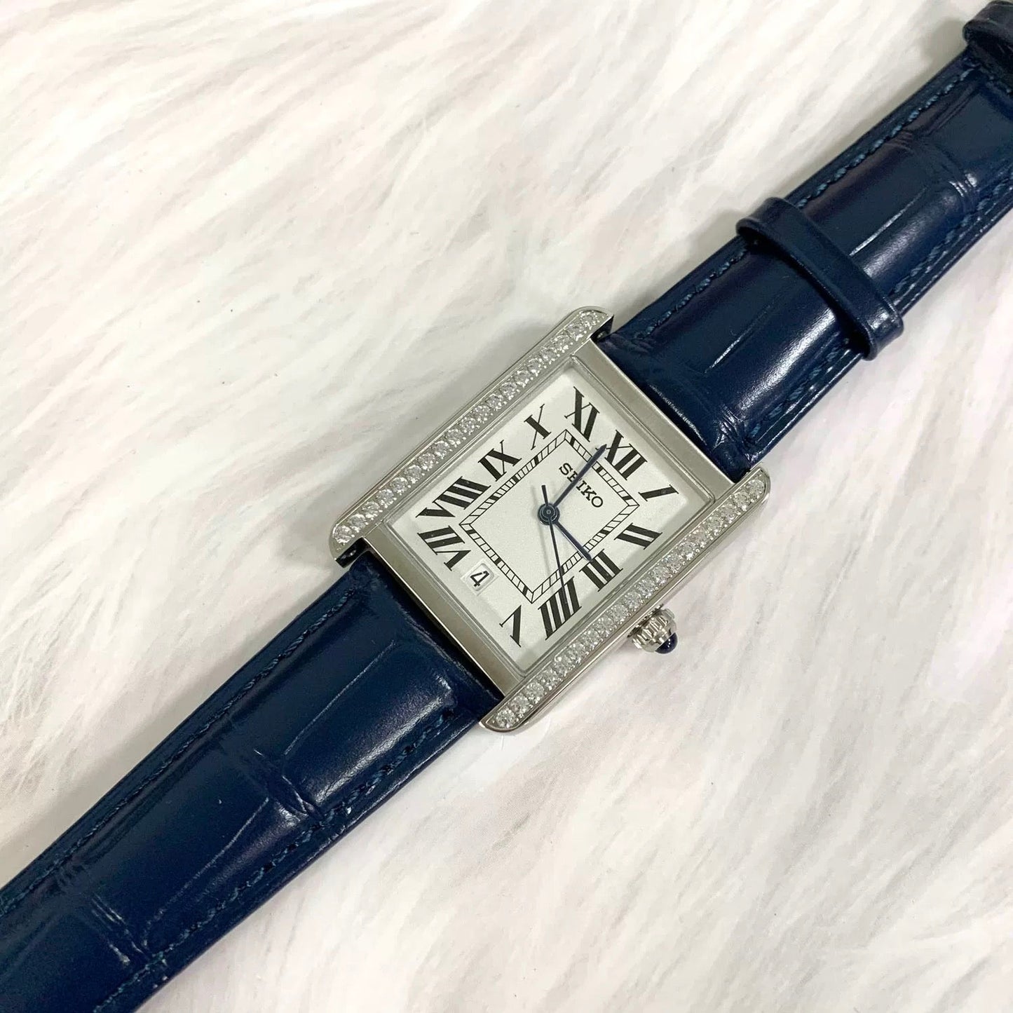 SEIKOTANK LADIES BLUE STRAP (CLASSIC/ DIAMOND)