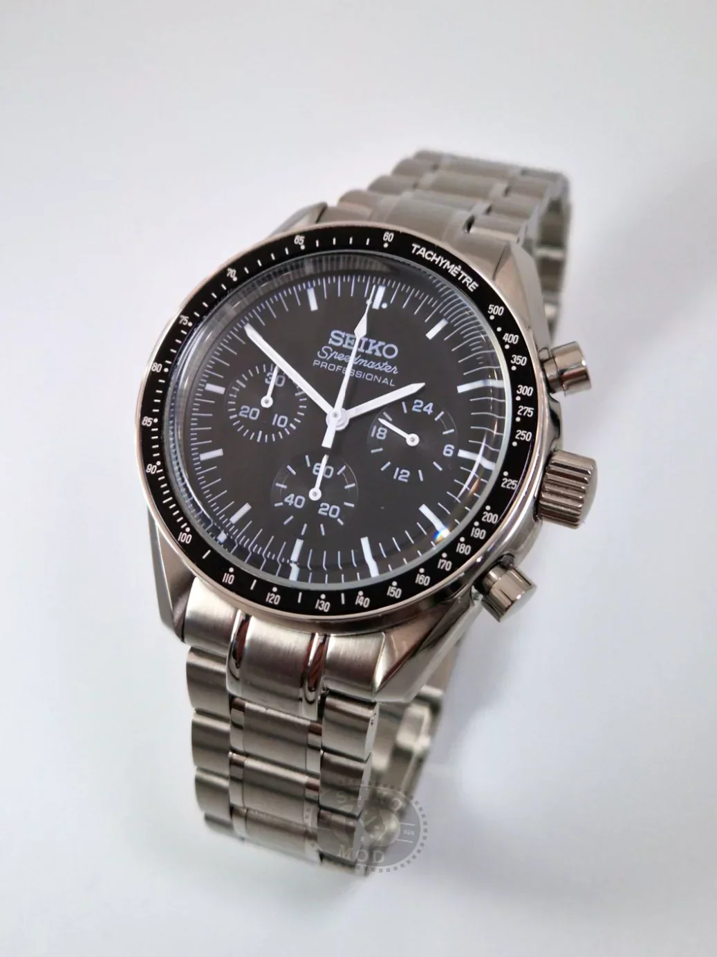 SEIKOSPEEDMASTER MOD BLACK ORANGE DIAL